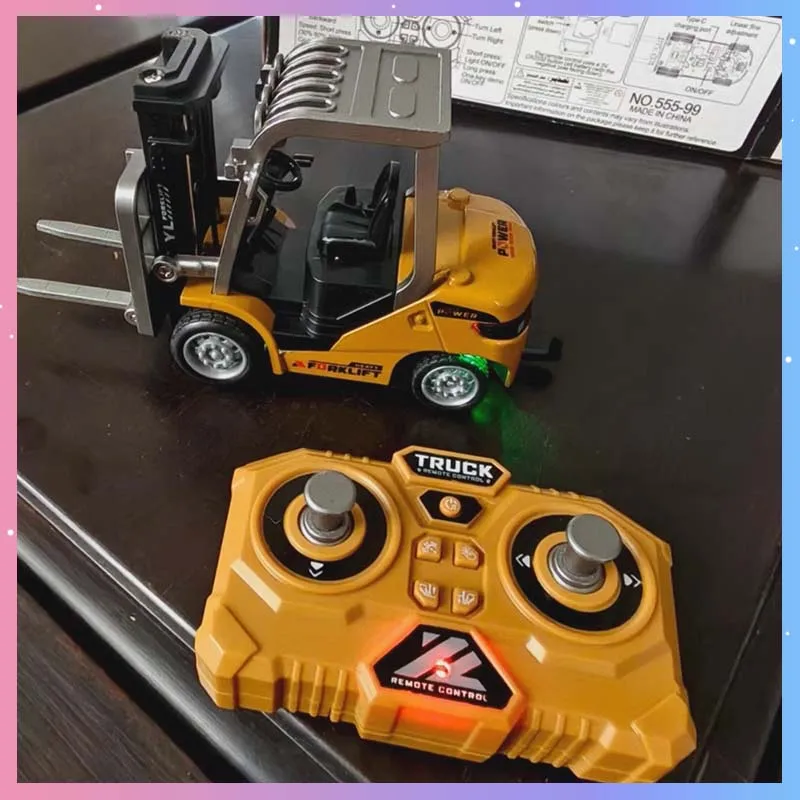 

1:64 RC автомобиль 2,4G полномасштабный мини-экскаватор с дистанционным управлением самосвал инженерный автомобиль вилочный погрузчик игрушка на день Святого Валентина подарок