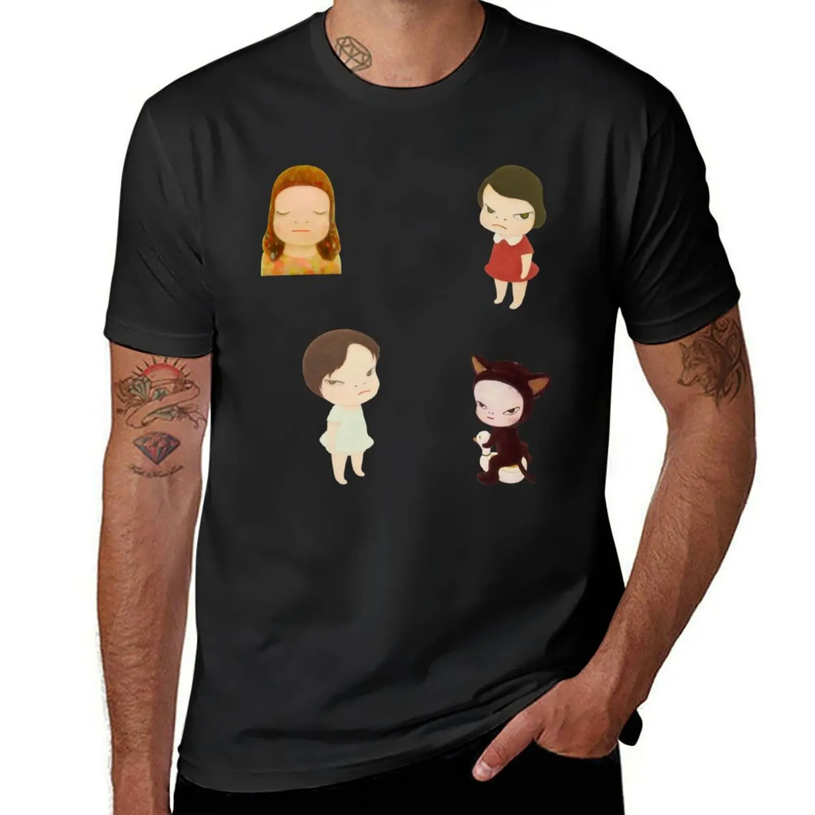 

yoshimoto nara T-Shirt Anime t-shirt Personalized t-shirt baggy shirts mens t shirts