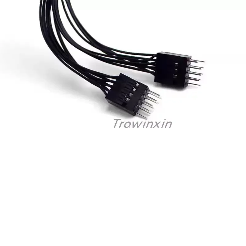 for Computer Mainboard USB 2.0 9 Pin to Dual 9 Pin Adapter Cable One to Two 9PIN to Double 9USB Pin DuPont Connector