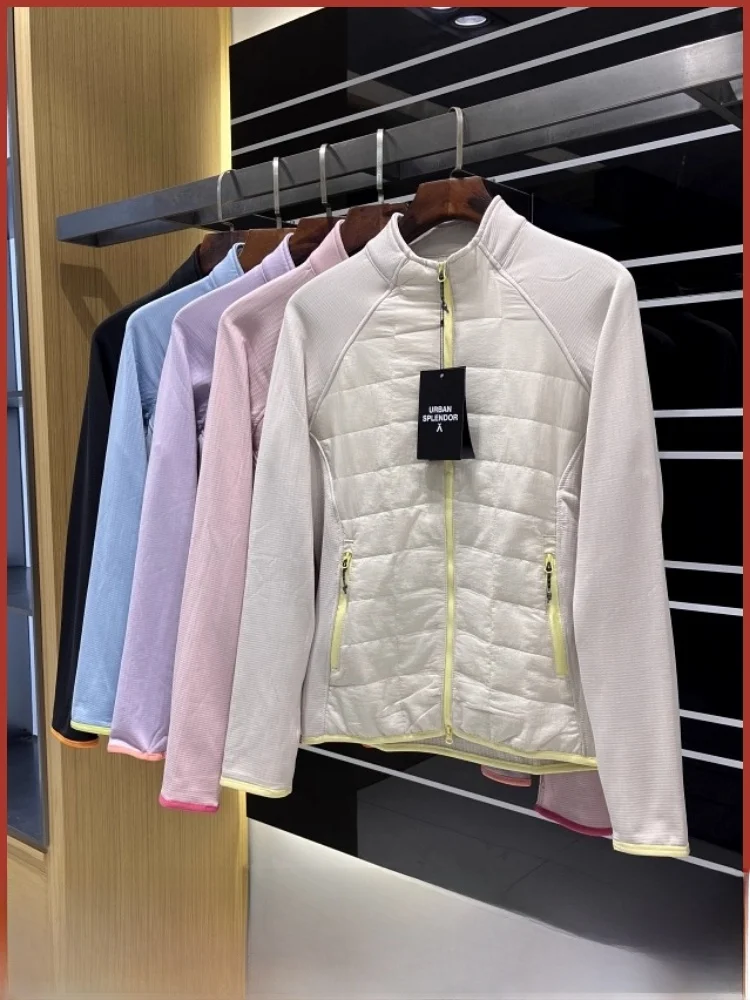 

Women's Outdoor Winter Lightweight Cotton Jaet Stand Collar Windproof Warm Color Blo Design Casual Sle ort Coat