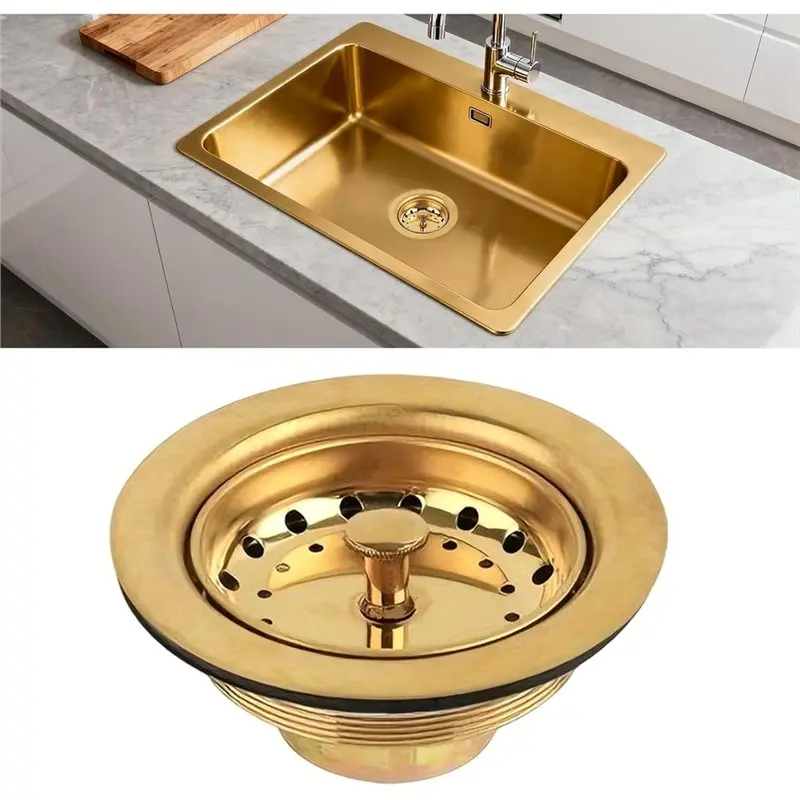 ABMH-Sink Garbage Disposal Flange And Stopper For Kitchen, Fit 3-1/2 Inch Standard Sink, With Stopper & Rubber Ring