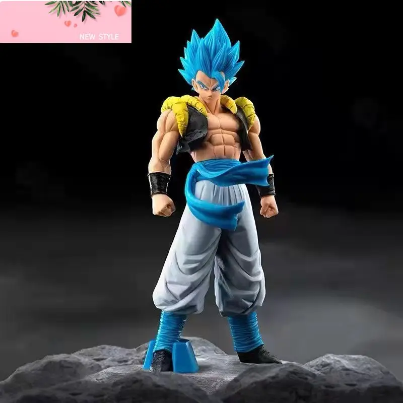

31CM Anime Dragon Ball Z Super Saiyan Blue Gogeta PVC Action Figure Model Toys Desktop Decoraction Children Birthday Gift