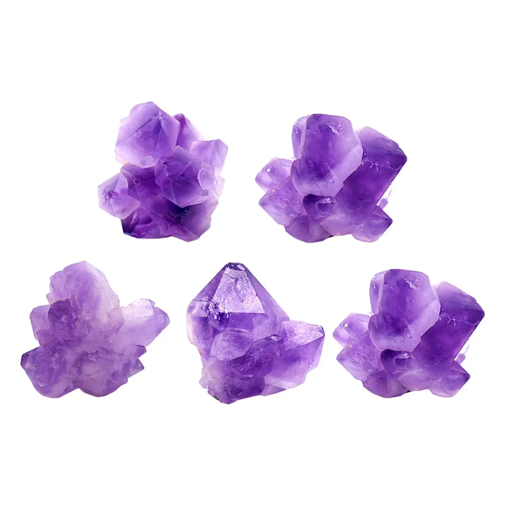

1 Bag Natural Crystal Blocks Raw Decorative Blocks Home Decor Desktop Decoration Specimen Delicate Set Bulk Amethyst Crystals