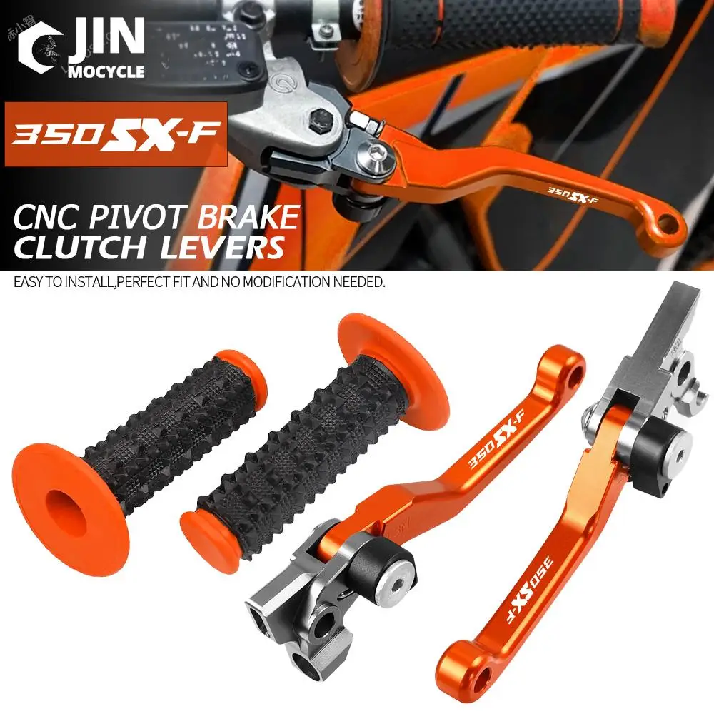 

Motocross Non-slip Hand Grips Handlebar CNC Dirt Bike Brake Clutch Levers For 350SXF 350 SX-F 2007 2008 2009 2010 2011 2012 2013