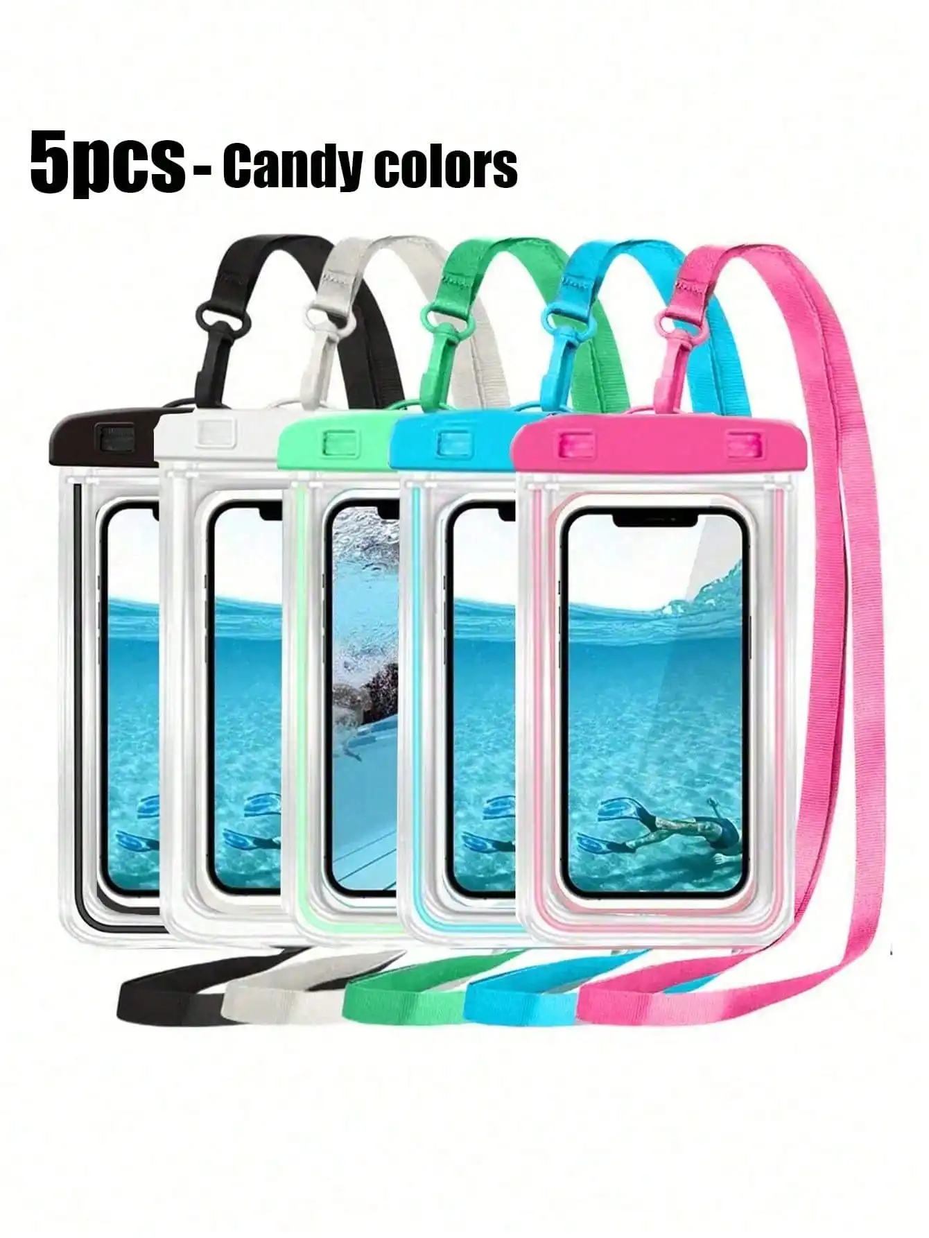 

5/3/1Pcs PVC Waterproof Phone Pouch Portable Transparent Dry Bag For Beach Vacation Outdoor Sports Swimming Phone Protector