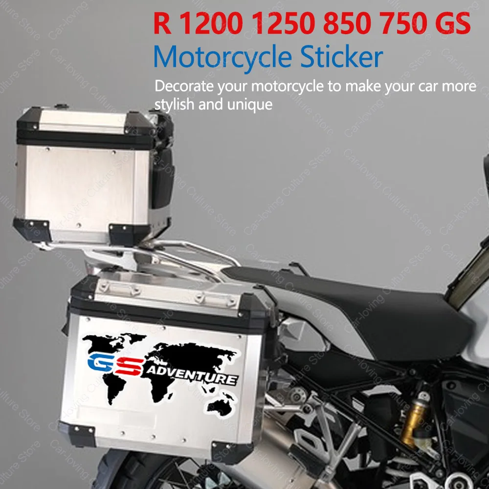 

R 1200 1250 850 750 GS Motorcycle Trunk Decorative Stickers For F850gs F800gs R1250gs F750gs Suitcase Protective Decal Set