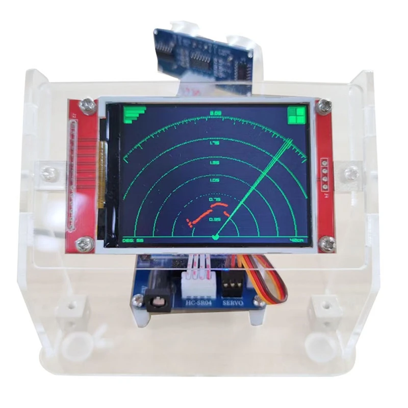 

A69F-Ultrasonic Radar Scanning Detector DIY Mood Ornament Decoration For 1/14 Tamiya RC Truck Tipper