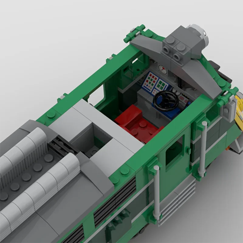 Railway Train Series Moc Building Bricks EP-07 Locomotive Train Model Building Technology Modular Block DIY Toy Holiday Gifts