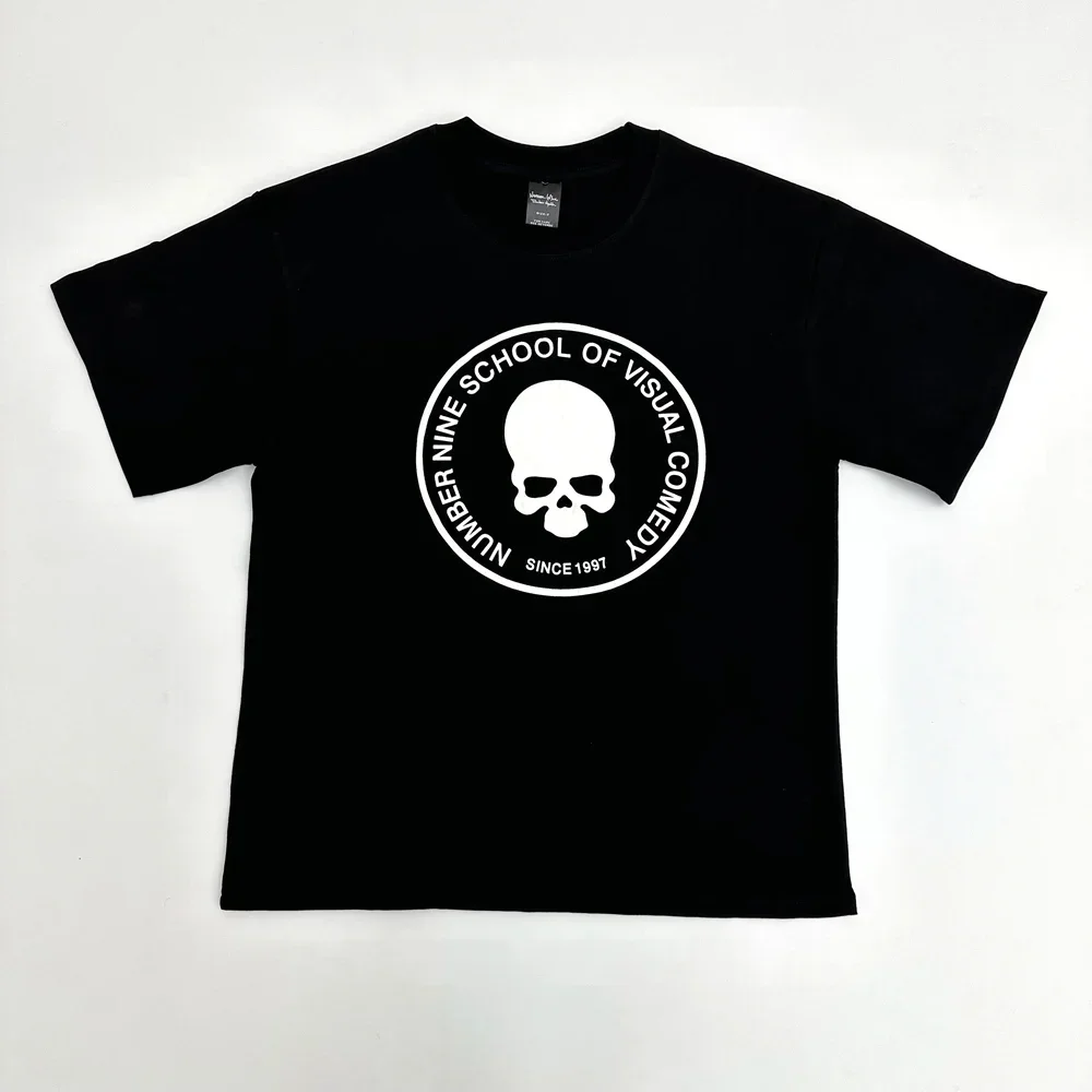 2026 Summer F Brother Number Nine 04S Skull Printed Y2K Printed Short Sleeve T-shirt Men and Women Dark European Top Tee 5 sold