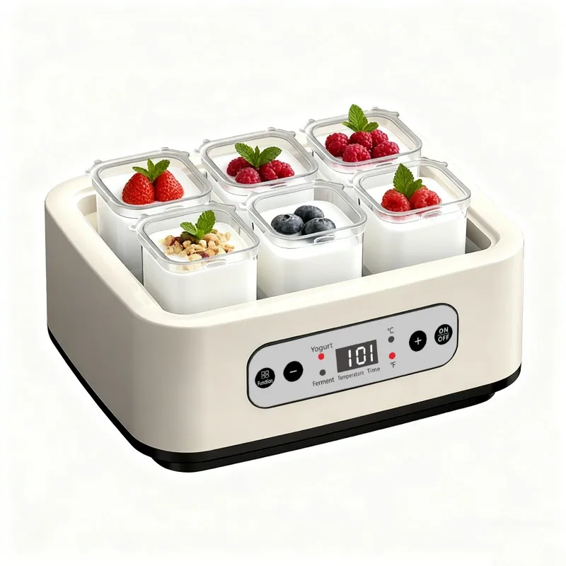 Household Yogurt Fermenter Compact Automatic Multicup Constant Temperature Equipment For Handmade Natto Rice Wine