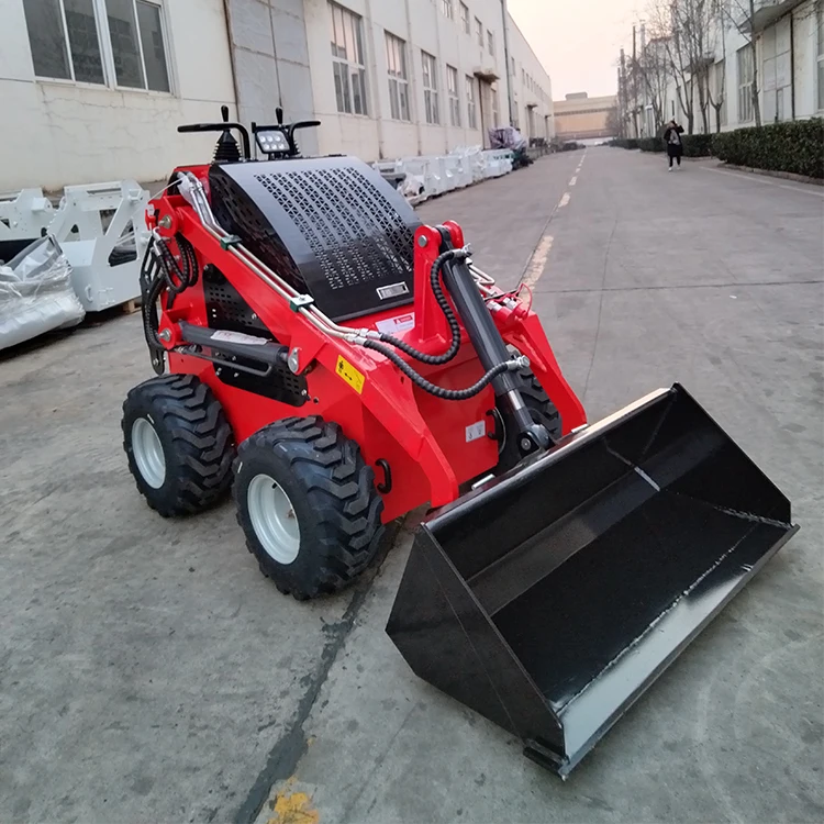 Support Customization Small Wheel Loader 360 460 480 750 Compact Small Front End Mini Crawler Skid Steer Loader with Attachments