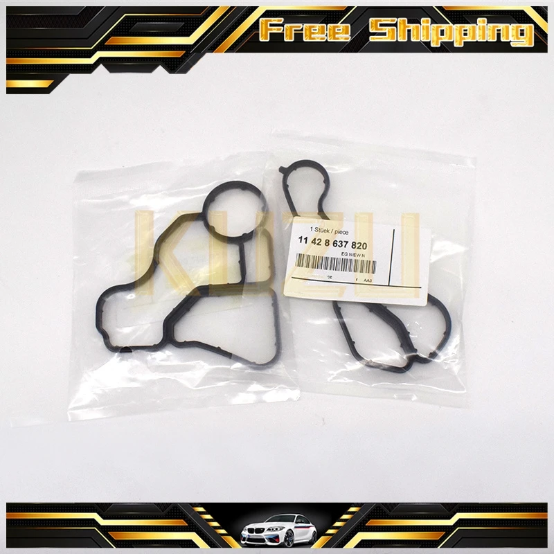 Engine Oil Filter Housing Seal Gaskets 11428637821 11428637820 For BMW E60 E82 E83 E84 E90 E92 E93