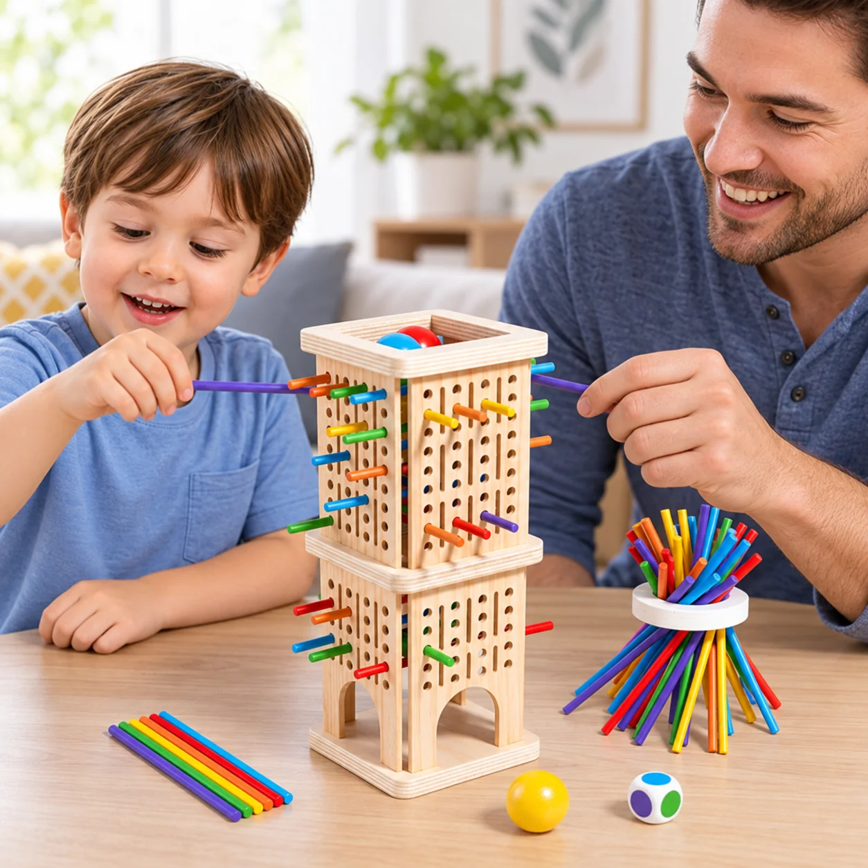 Colorful Wooden Stick Tower Ch - Dice Tower Wooden recension och pris
