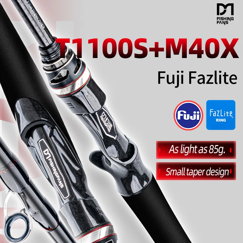 

FISHINGFANS RANCY FUJI FAZLITE GUIDE T1100S+M40X CARBON L ML M 85G LIGHT WEIGHT SENSITIVE SEA BASS LURE FISHING ROD
