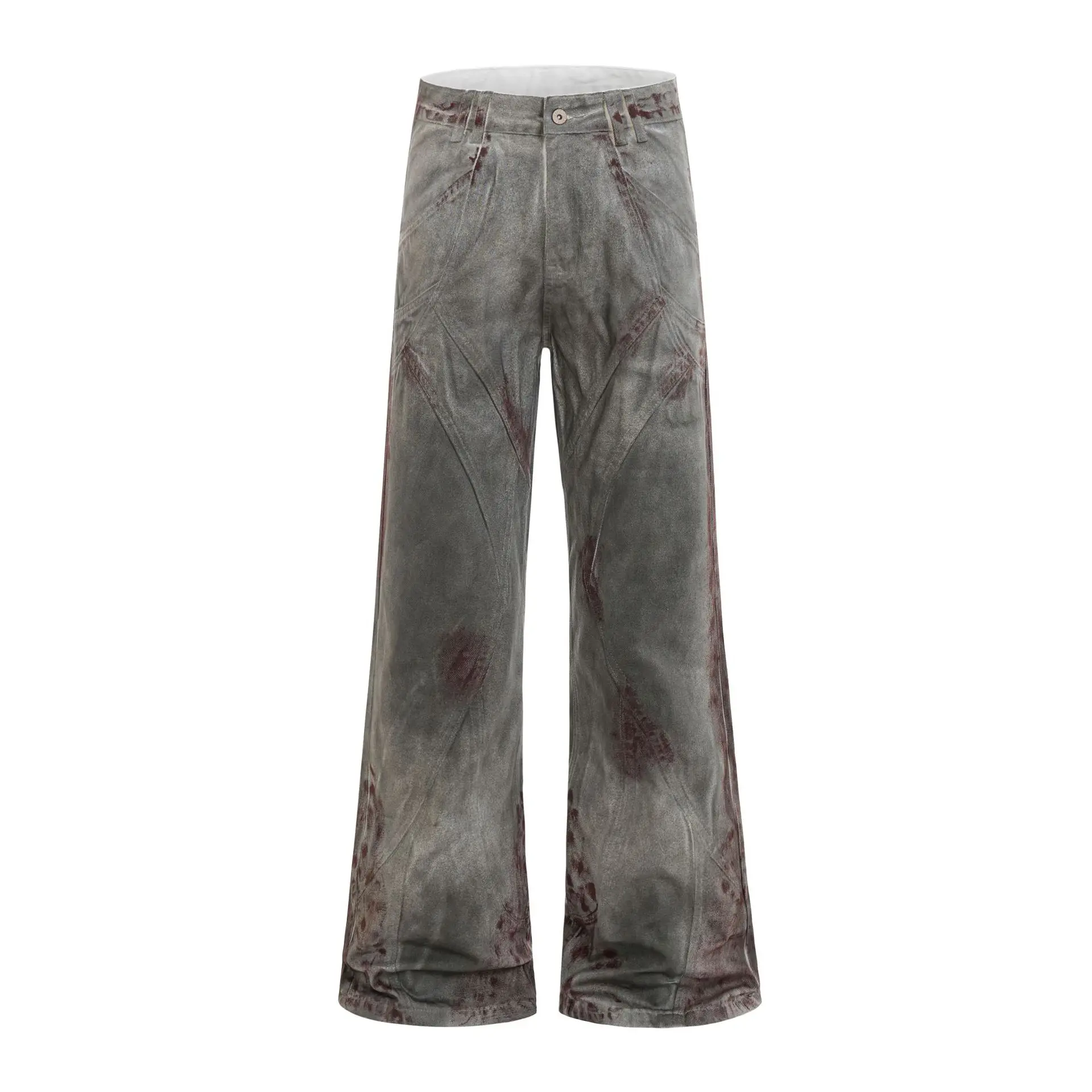 OR FL – jean 98 coton pour femmes, artisanat américain, peinture vieillissante, légèrement évasé, rétro, Vintage, pantalon pour femmes, Y2k