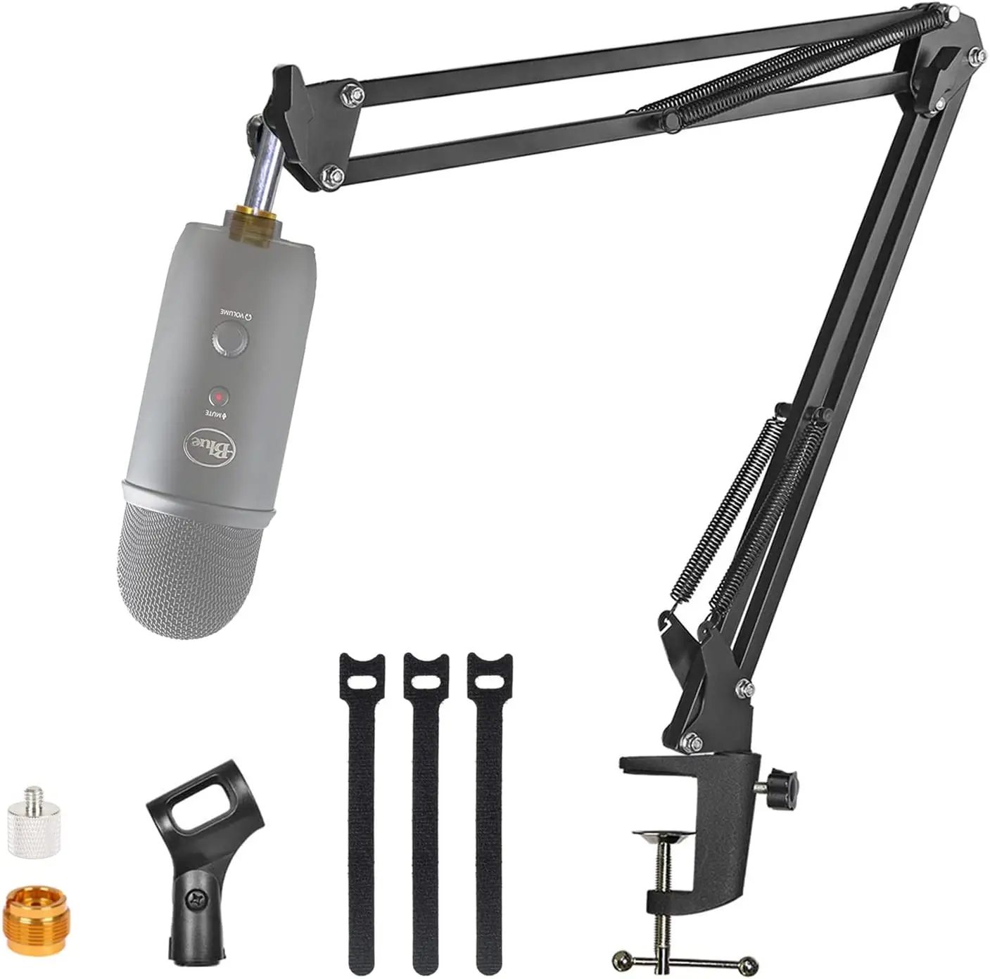 For Blue Yeti Microphone Boom Arm, Adjustable Suspension Blue Yeti X and Blue Yeti Nano Mic Stand with 3/8\