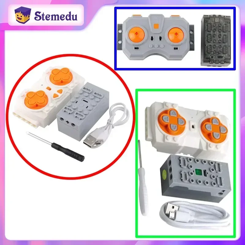 8-way/4-way Programmable 6CH APP Lithium Battery Box Remote Controller Set Moc Building Blocks Speed Control PF Bricks DIY Parts