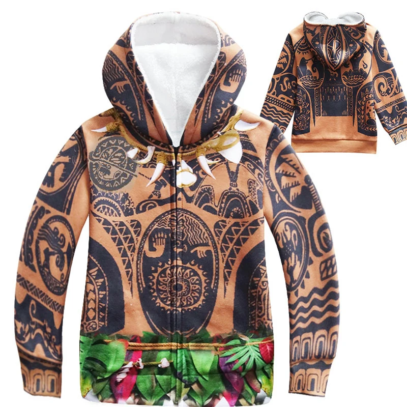 Moana Girls Sweatshirts Hoodies Autumn 2024 New Children Hoodies for Kids Clothes Girls Tops Tees Dresses Child Princess Clothes