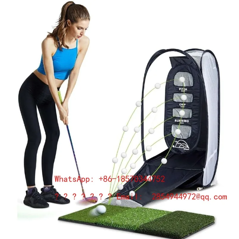 Golf Swing Practitioner, Cutter Practice, Foldable with Strike Pad To Send The Ball.