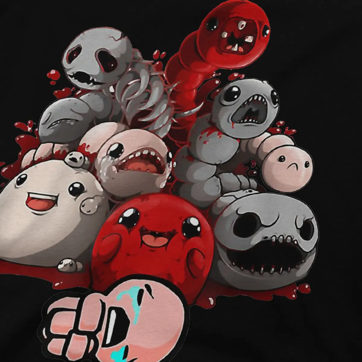 صرخة الجرافيك البوليستر التي شيرت ملزمة إسحاق ولادة جديدة غضب من الحمل لعبة الطباعة الشارع الشهير عادية تي شيرت الذكور #4