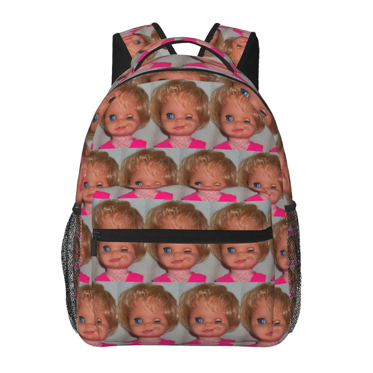 

Disgusting Doll Face Meme Printed Student Backpack School Bag Hiking Travel Daypack for Boys Girls Fashion Bookbag Shoulder Bags