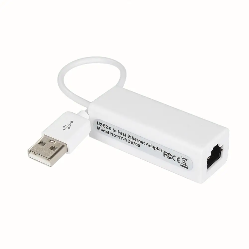Adaptor Ethernet USB, kartu jaringan USB ke Ethernet RJ45 Lan untuk Windows 7/8/10/XP RD9700 kabel Ethernet USB