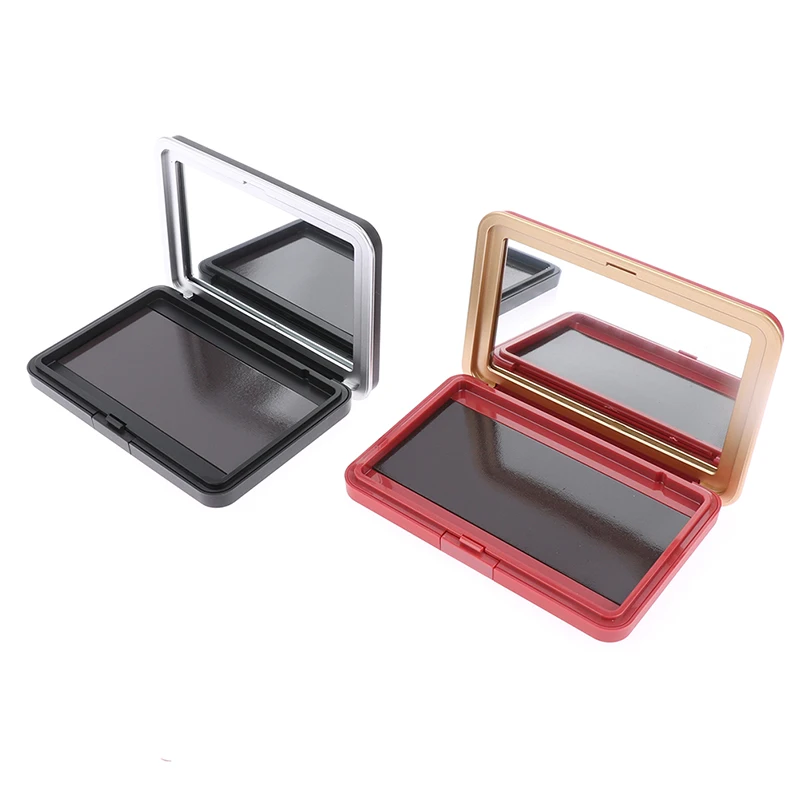 Glitter Makeup Dispensing Box with Mirror 1pcs Matte Black Empty Magnetic Cosmetics Palette Eyeshadow Blusher DIY Makeup Box