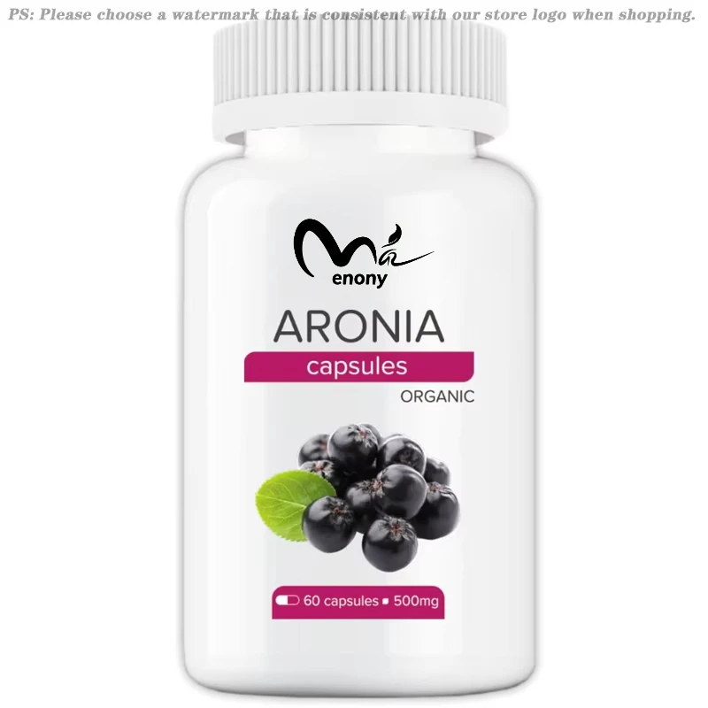 Organic Aronia Berry Capsules, Antioxidant Superfood, High Flavonoid Compounds, Polyphenols, Immunity, 500mg, 60 Capsules