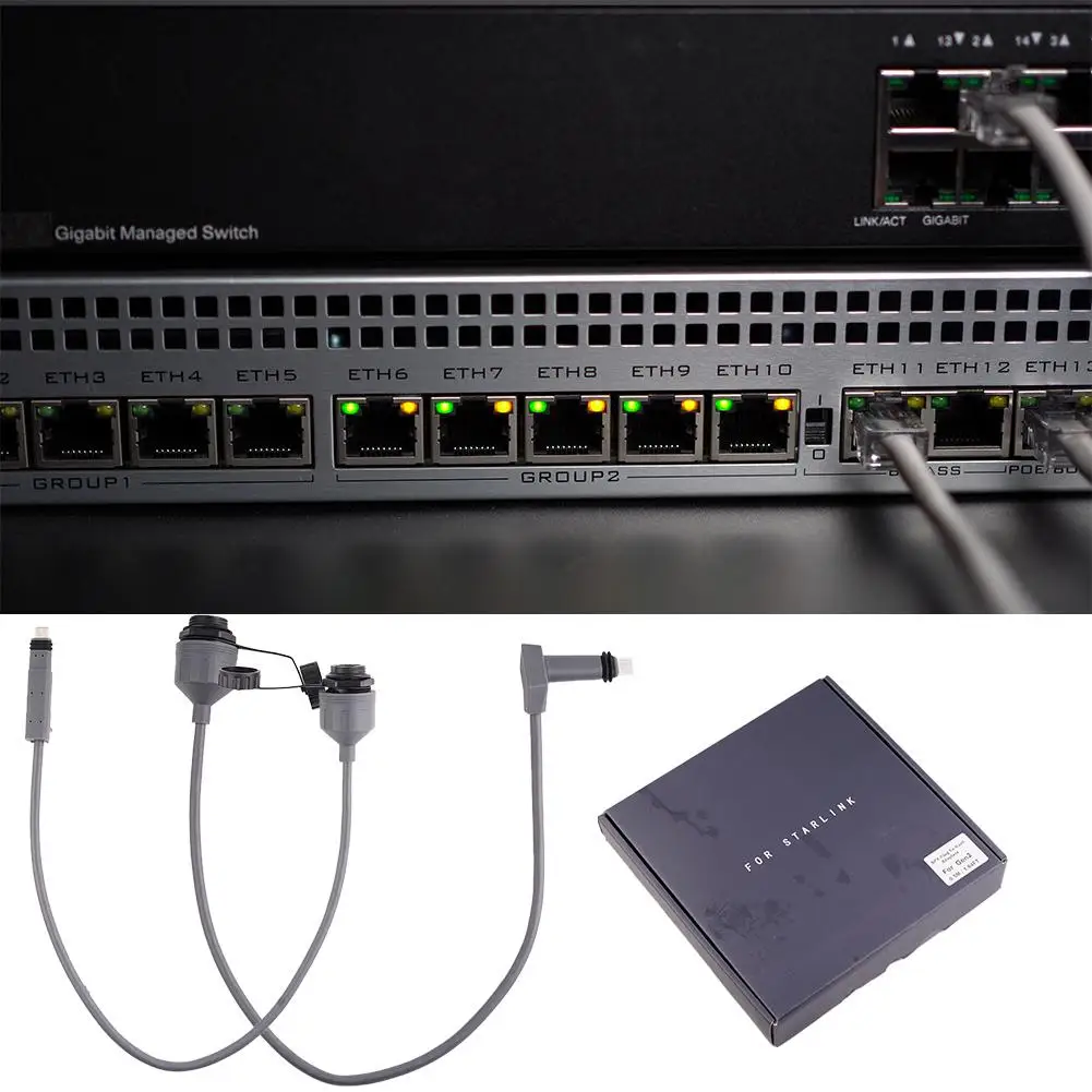  for StarLink V2/Gen 2 Connector SPX To RJ45 Waterproof Adapter Kit Connector Dishy Extension Cable Router Female Internet P5D7