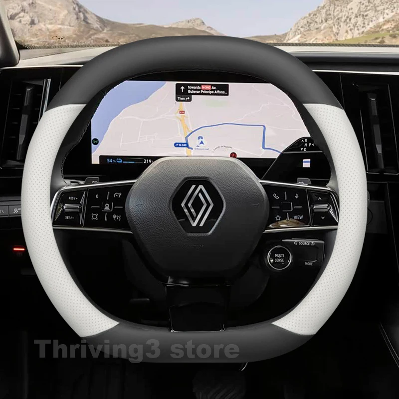 

Leather Car Steering Wheel Cover For Renault 5 e-tech 2024-2026 Car Style Auto Steering Wheel Renault 5 e-tech 2025 Accessories