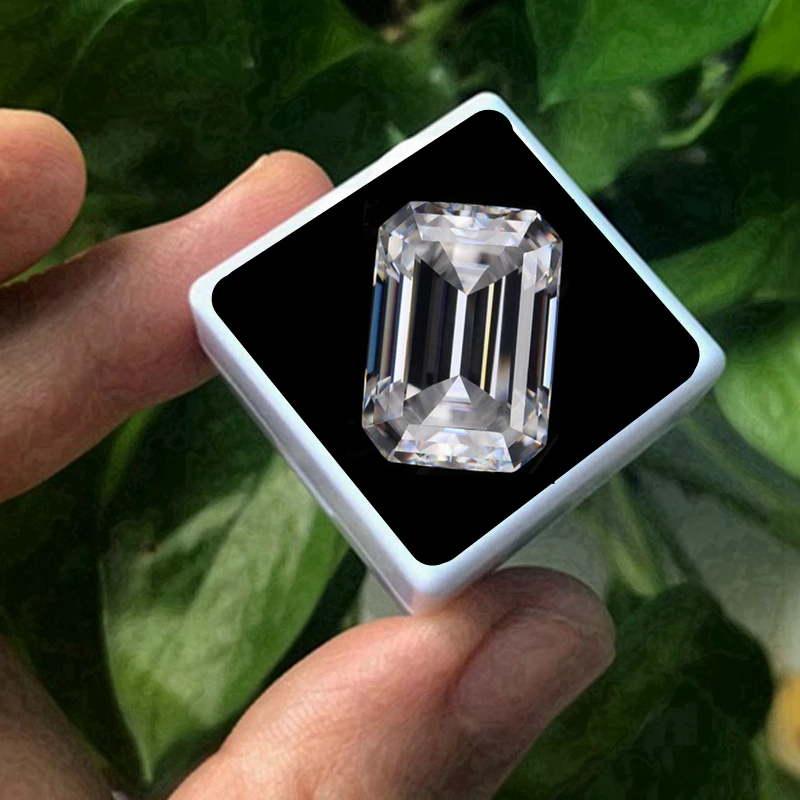 

Loose White Sapphire Emerald Cut AAAA Gem for Jewelry Making Precious DIY Stone Mohs Hardness Gems Test