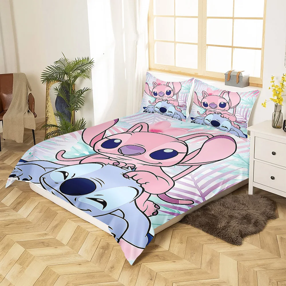 Imagem -03 - Conjunto de Cama Bonito para Crianças Capa de Edredão dos Desenhos Animados Colcha Fronha Cama Infantil Confortável Gêmeo Rei