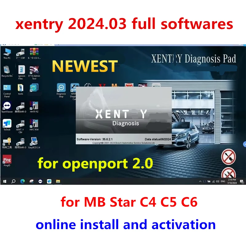 Latest 2024.03 Xentry Full Softwares, Vediamo,D.TS, WIS, EPC for MB STAR C4 C5 C6 Diagnosis for Openport Online Install Activate