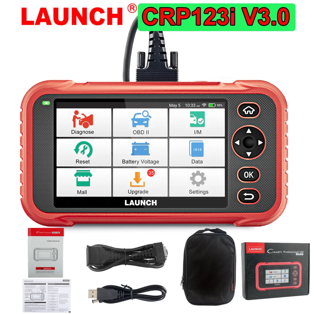 LAUNCH X431 CRP123E V3.0 OBD2 Auto Scanner OBD OBDII Motor ABS Airbag SRS Getriebe Automotive Diagnose Werkzeuge PK CRP123X