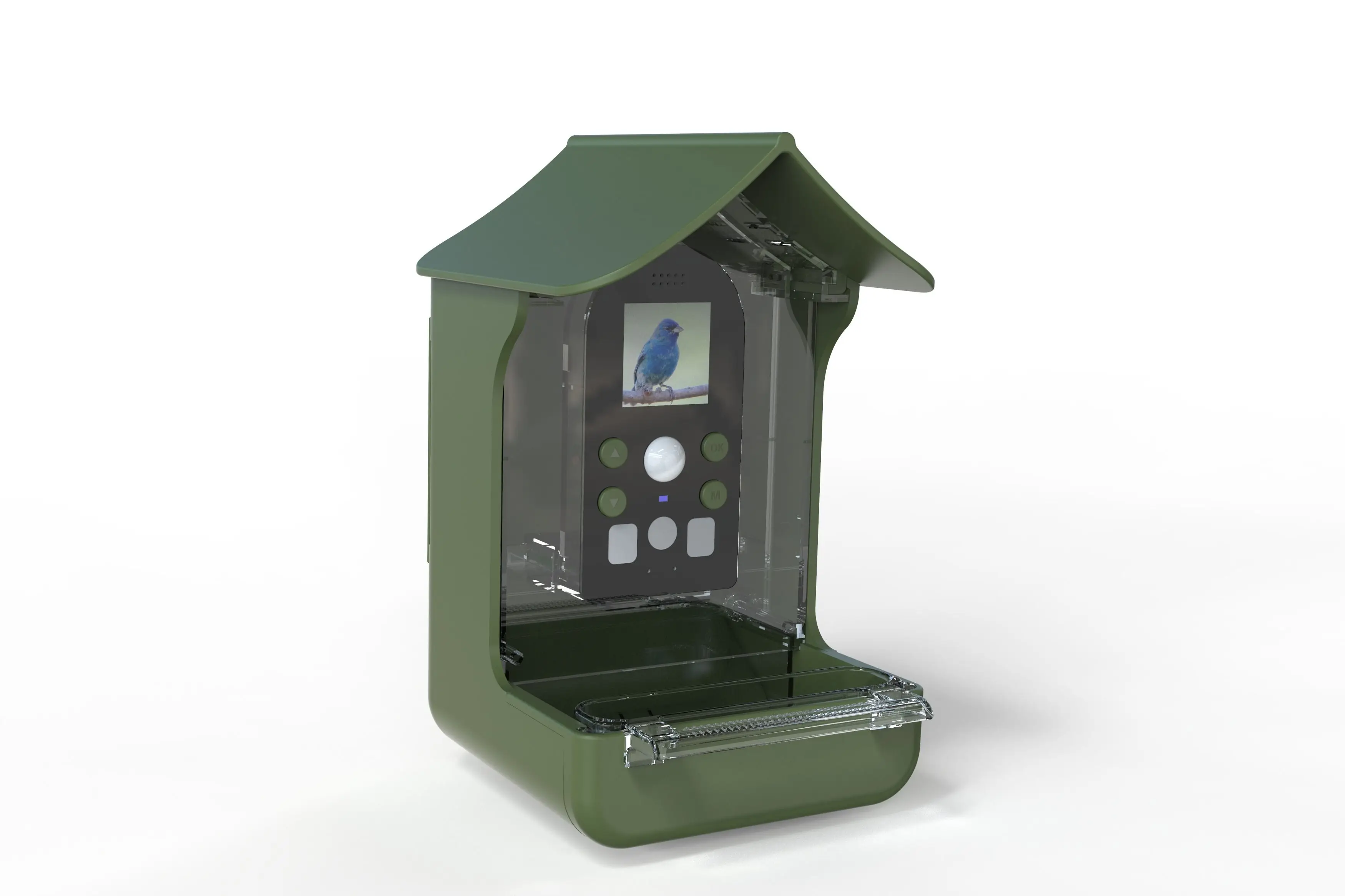 Bird Feeder with Camera Waterproof Hanging Mount Smart Bird Watcher 1080p HD Video 1.44 IPS LCD Outdoor Garden Backyard