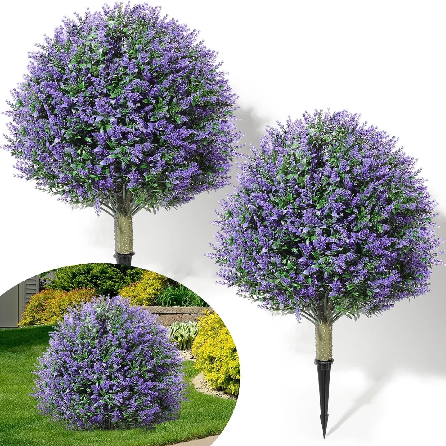 

Special wholesale simulated ground tree eucalyptus lavender boxwood detachable outdoor home decoration