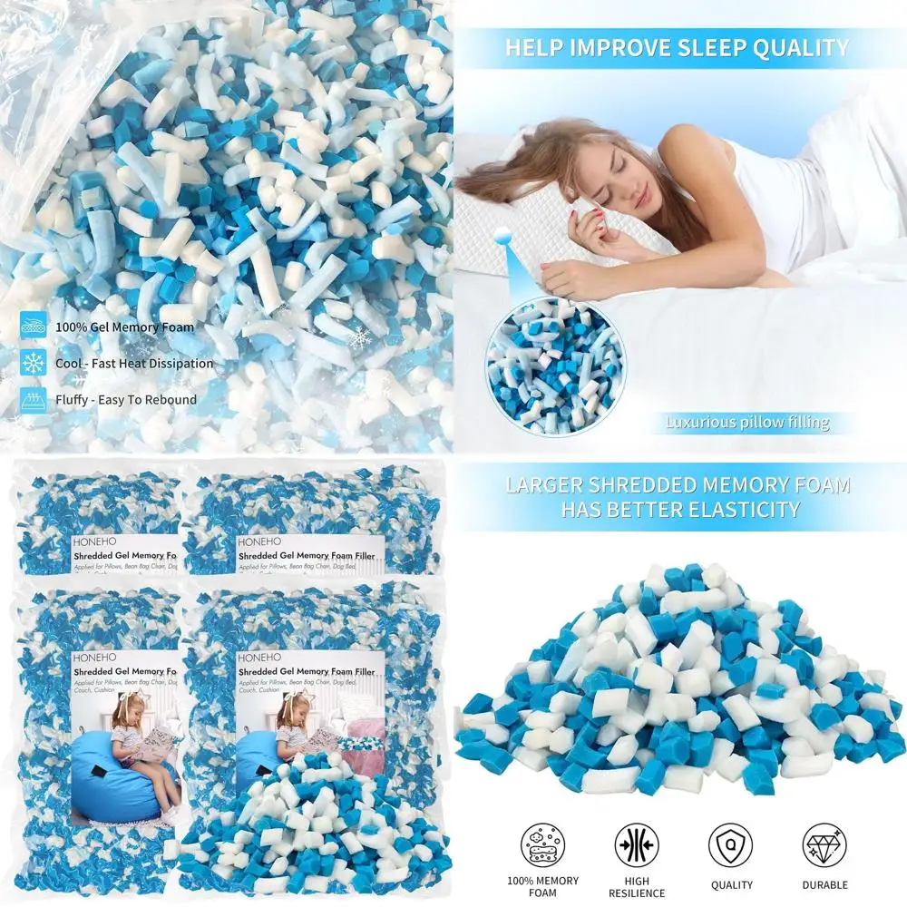 

Наполнитель из измельченного пенопласта 20 фунтов для подушек-мешков, подушек и лежанок для животных - плюшевые гелевые подушечки для повышенного комфорта