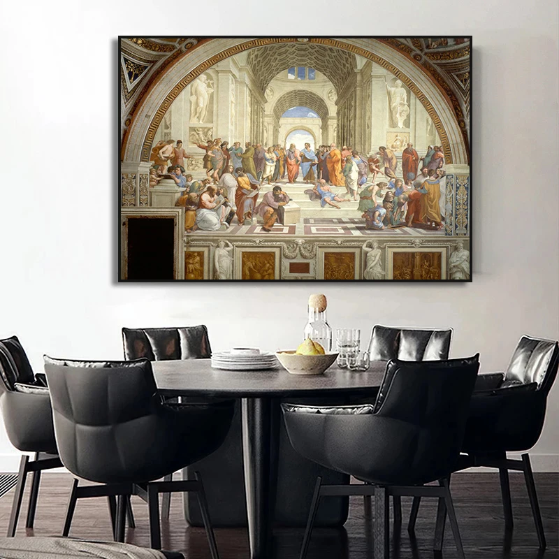 1pc framless Canvas Painting The Course of Empire The School of Athens The Death of Socrates Poster Classics Canvas Painting Pos