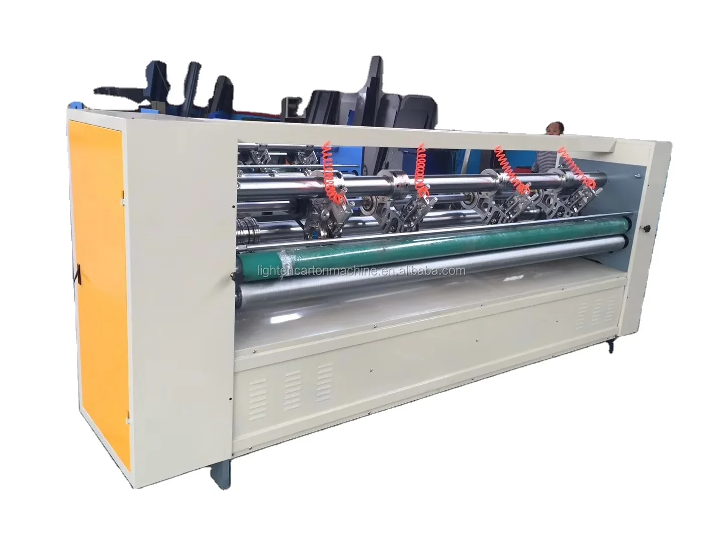 Corrugated carton board thin blade slitting scoring machine for cardboard cutting