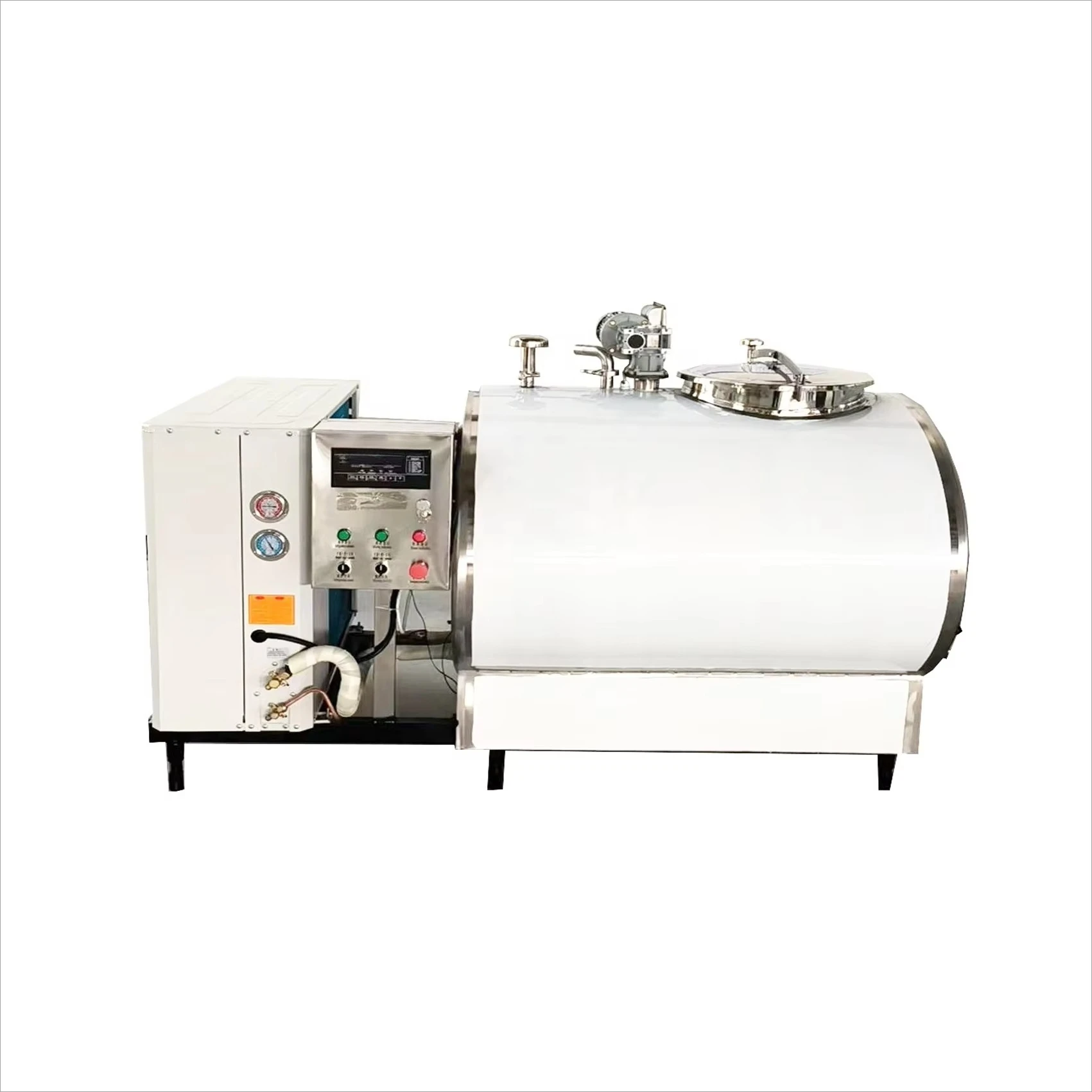 Refrigerated Milk Transport Truck Cooling Tank 2000/5000/14000 Liters Fresh Raw Bulk Milk Pasteurization Fermentation Cooler for