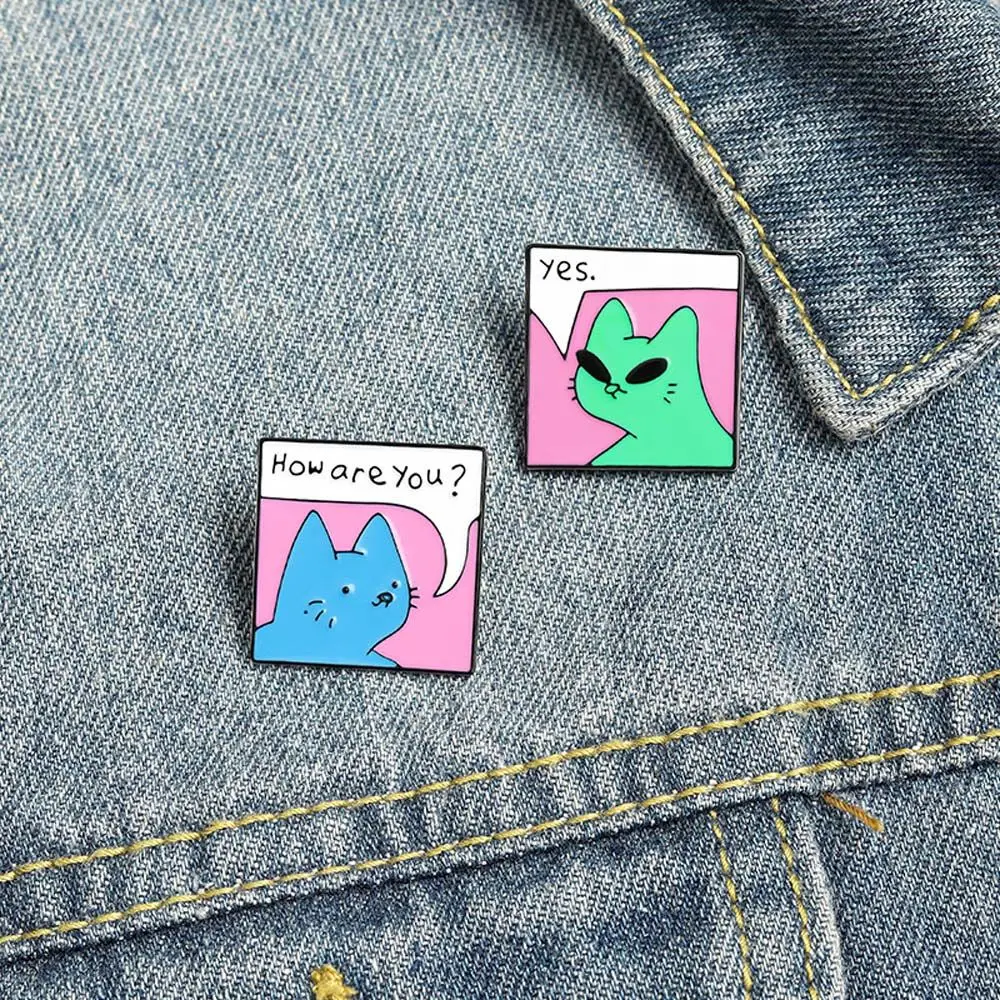 

Gift for Kids Cute Lapel Pin Funny Cats Collar Brooch Jewelry Accessories Cat Brooch Enamel Pin Lapel Brooch Brooches Pin