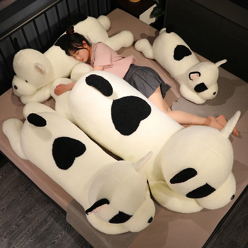 

90/110cm Cute Big French Bulldog Plush Toy Soft Stuffed Animal Long Pillow Cushion for Kids & Adults