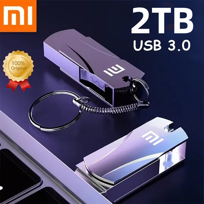 Xiaomi 2TB Usb Flash Drives Usb 3.0 High-speed File Transfer U Disk 1TB 512GB Ultra-large Capacity Metal Waterproof Usb Memory