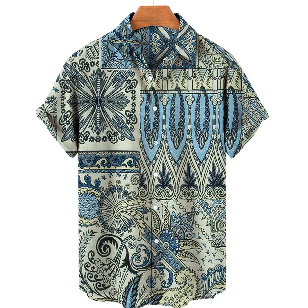 

Men's Hawaiian Shirt 3D Fashion Imported Clothing Cashew Flower Printed Single Breasted Men's Top Men's Clothing