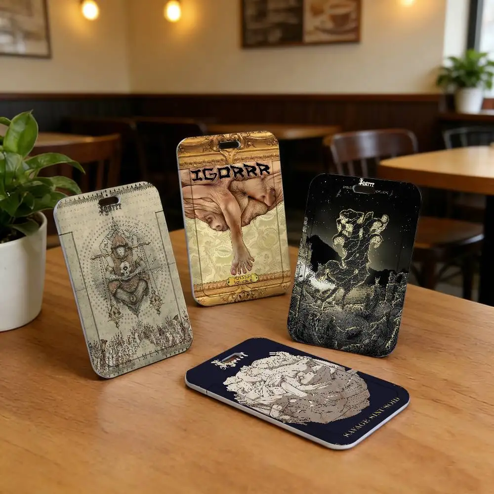 

Крутые чехлы-держатели для карт I-Igorrr Amen с шейным ремешком для студенческого удостоверения, рабочего пропуска, транспортной карты, членской карты