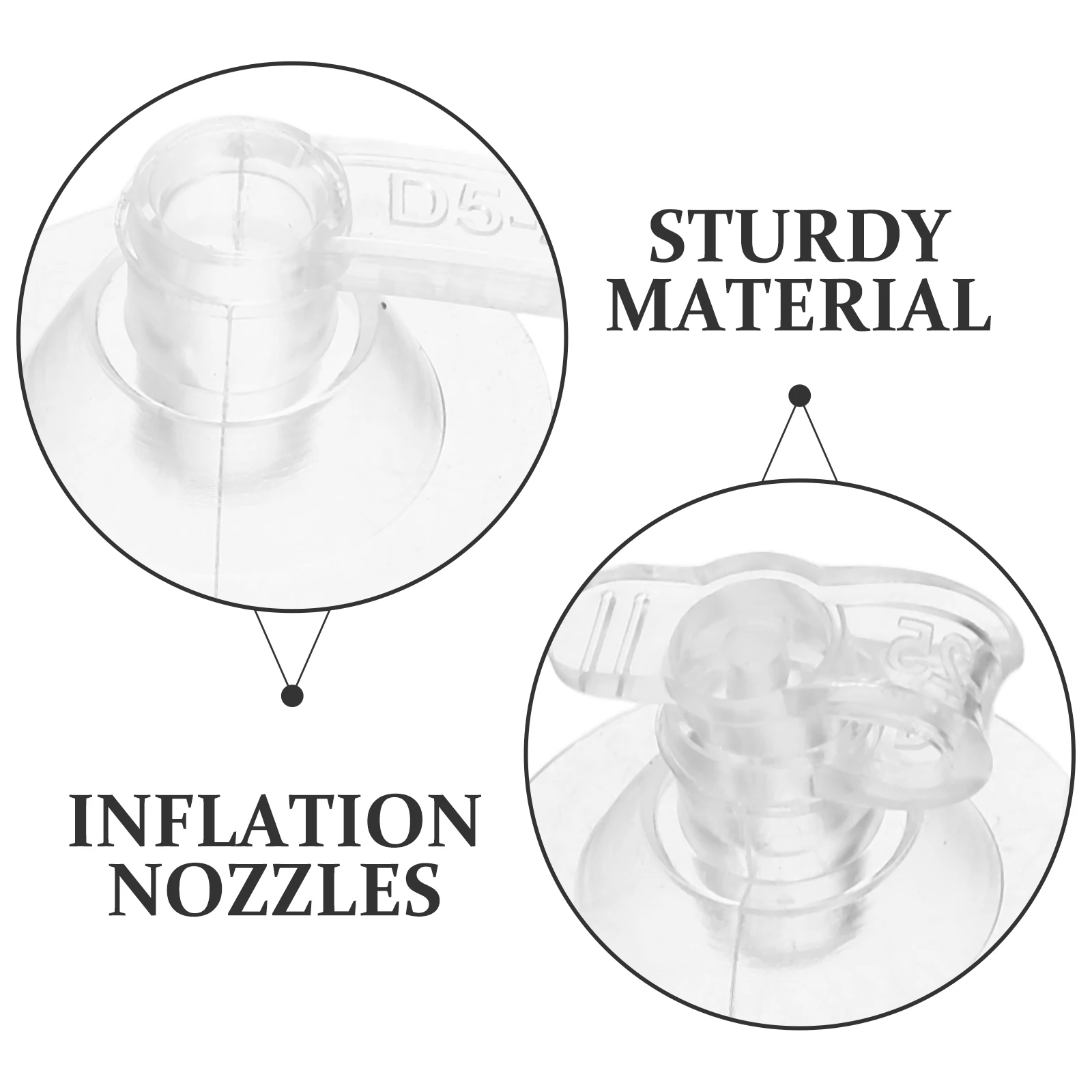 50Pcs Air Inflation Nozzles Plastic Pump Adapter Replacement Nozzle Heads Foot Inflator Swimming Ring Pillow Pump