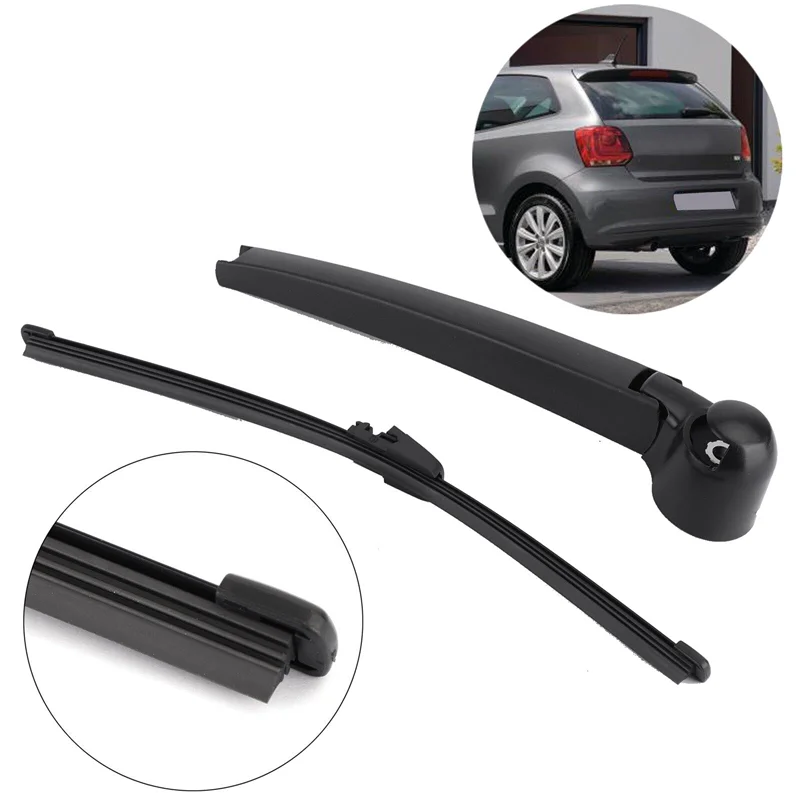 Rear Windshield Wiper Arm and Blade Set 6Q6955707C for Passat 3C5 Golf MK5 -Polo 9N 6R Skoda Fabia II Roomster Seat