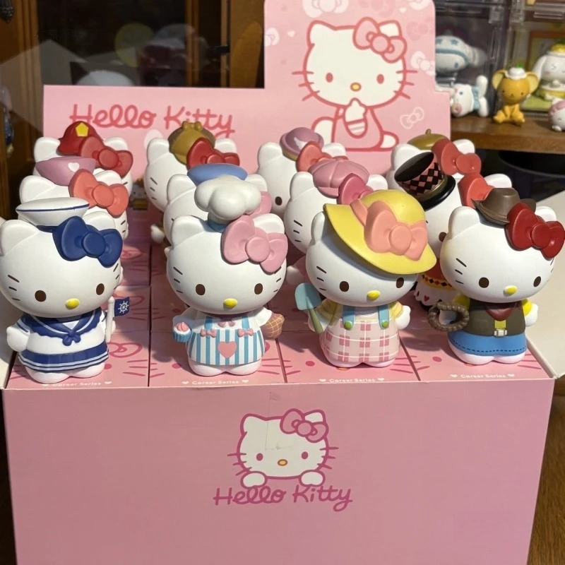 

Kawaii Hello Kitty Action Figure Model Fashion Cartoon KT Cat Dress-up Doll Collectible Model Toy Desktop Decoration Toys Gifts