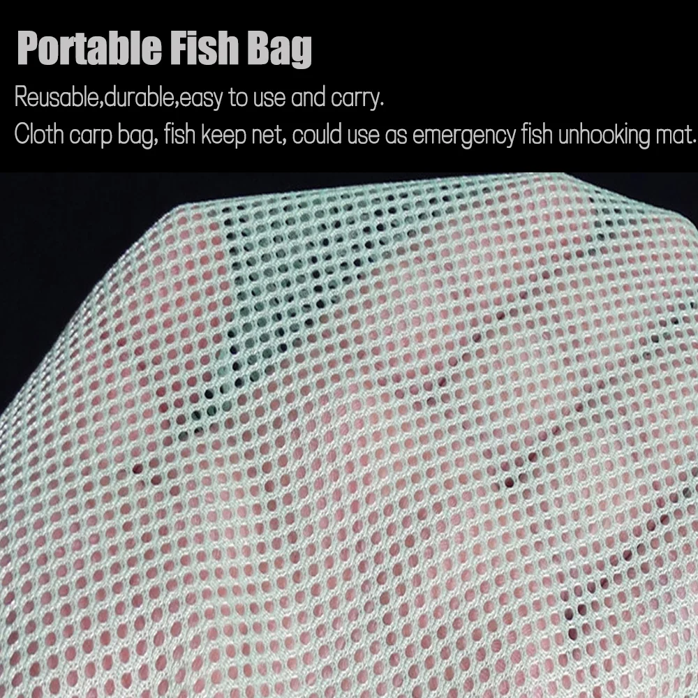 Wifreo-Bolsa de carpa de 80CM X 30CM, red de pesca de emergencia, estera para desenganchar, herramienta de aparejos de pesca pequeños, 1 unidad