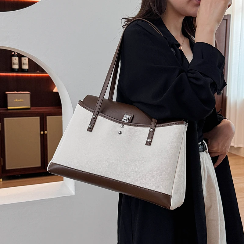 

Роскошная сумка для покупок, модная женская сумка через плечо из текстурированной кожи, дизайнерское украшение в парижском стиле.